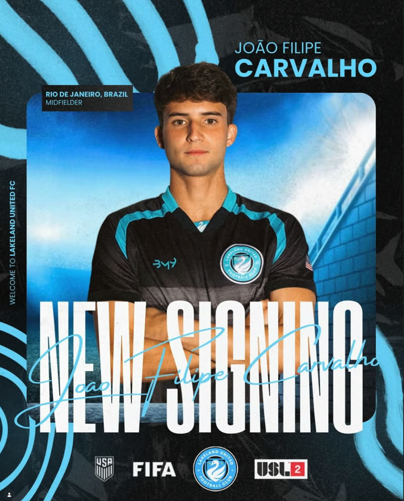 João Filipe Carvalho, meio-campista do Lakeland United FC